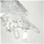 Lot de 100 porte-étiquettes avec accessoire adaptateur, porte-étiquettes, couleur transparente, 26 x 42 mm