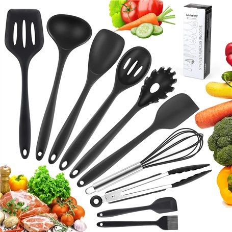 Hippodance Ustensiles de Cuisine Silicone Set