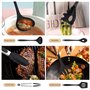 Hippodance Ustensiles de Cuisine Silicone Set,10pcs Set spatule en Silicone de qualité Alimentaire,Batterie de Cuisine antiadhés
