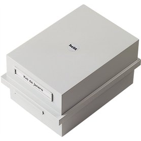 Helit H6213582 The Admin Boîte à fiches format A5 Gris clair