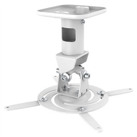 myWall H16-1WMSL Support de Plafond pour projecteur Charge maximale 15 kg Espacement Plafond 215 mm Blanc Mat