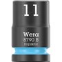 Wera 05005530001 8100 SB 12 Jeu de cliquet Zyklop Comfort, levier d'inversion, emmanchement 3/8", système métrique, 16 pièces