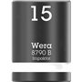 Wera 05005530001 8100 SB 12 Jeu de cliquet Zyklop Comfort, levier d'inversion, emmanchement 3/8", système métrique, 16 pièces