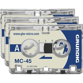 Grundig GGM4500 Lot de 3 dictaphones avec Micro Cassette MC45