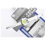 GSR Porte-outils avec oreille de centrage/niveau à bulle rond et rochet/cliquet n ° 10 M3-M10 - Modèle long - BSW - BSF - BSP - 