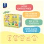 Feuchtmann Lot de 4 mini pâtes à modeler souples pour enfants de 80 g, non toxique, végétalienne et sans gluten, séchage à l'air