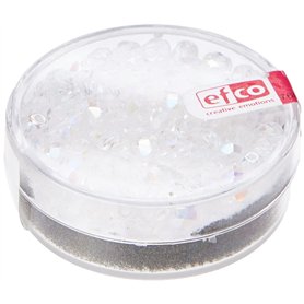 Efco Perles Rondes à facettes en Verre irisé