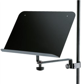 K&M 115/2 Support de partition et de concept Noir - 30 cm x 21 cm - support de partition inclinable et réglable - jusqu'à Ø de t