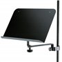 K&M 115/2 Support de partition et de concept Noir - 30 cm x 21 cm - support de partition inclinable et réglable - jusqu'à Ø de t