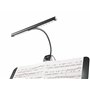 K&M 12295 Lampe pour pupitre de musique Dimmer Light Schwarz - Abat-jour 30 cm - Clip avec col de cygne, 2 x 1400 Lux