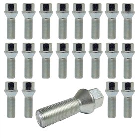 TRACER 20 Boulons de Roue Boulon De Roue Cône Ceinture 60° M12 x 1.5 28mm compatible avec Renault