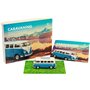 FRANZIS Caravaning 55115 Calendrier de l'Avent en métal à l'échelle 1:24 avec livre d'accompagnement de 52 pages