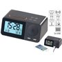 Auvisio Radio-réveil radio-piloté avec hygromètre / thermomètre / chargement USB