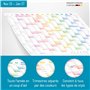 Häfft® Calendrier mural XXL 2026 A1+ en français (63 x 89 cm) plié "Rainbow" + agenda annuel A4 gratuit, avec jours fériés de la