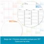 Häfft® Calendrier mural XXL 2026 A1+ en français (63 x 89 cm) plié "Rainbow" + agenda annuel A4 gratuit, avec jours fériés de la
