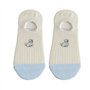 ThiCc Lot de 5 paires de chaussettes invisibles pour femme - Motif animal de dessin animé brodé - Avec talon en silicone antidér