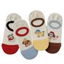 ThiCc Lot de 5 paires de chaussettes invisibles pour femme - Motif chien de dessin animé mignon - Chaussettes avec talon en sili