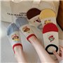 ThiCc Lot de 5 paires de chaussettes invisibles pour femme - Motif chien de dessin animé mignon - Chaussettes avec talon en sili