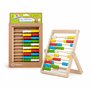 TRENDHAUS ABC Champions 956477 Cadre de comptage en Bois avec 100 curseurs à calcul pour l'école Primaire