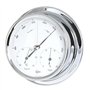 Barigo Station Météo thermomètre baromètre hygromètre chromé 120mm