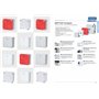Boîte de dérivation FR 85x85x54mm membrane de perforation IP66 PS gris rouge éclairage de sécurité