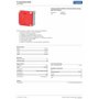 Boîte de dérivation FR 85x85x54mm membrane de perforation IP66 PS gris rouge éclairage de sécurité