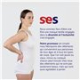 SES Lot de 3 maillots de corps pour femme en 100 % coton, Blanc., 46