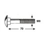 Connex KL4110870 Vis à tête bombée M8 x 70 mm galvanisées 1000 g