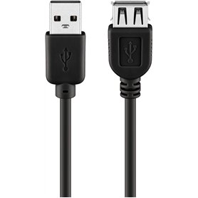 Wentronic Rallonge USB 2.0 Fiche A / Prise A 5 m Noir (Import Allemagne)