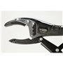KS TOOLS - 115.1037 - Pince étau à crémaillère bec long 0-85 mm, L.250 mm - Mâchoires dentées acier forgé - Molette de réglage d