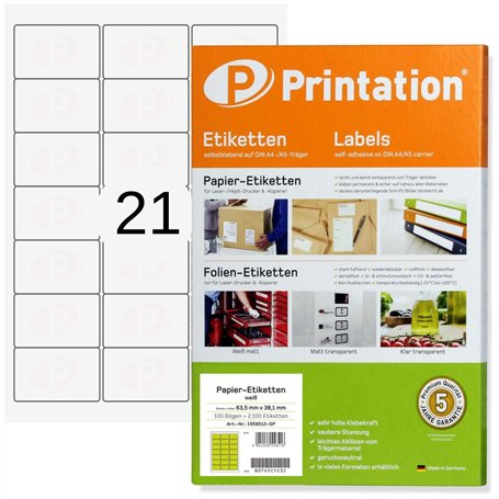 Printation Étiquettes d'adresse universelles 63