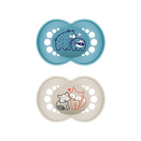 MAM Pure Lot de 2 tétines originales pour bébé en matériau durable et bio-renouvelable