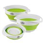 Camp4 Saladier Pliable 2 en 1 en Silicone avec passoire en Silicone Blanc/Citron