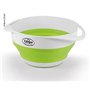 Camp4 Saladier Pliable 2 en 1 en Silicone avec passoire en Silicone Blanc/Citron
