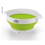 Camp4 Saladier Pliable 2 en 1 en Silicone avec passoire en Silicone Blanc/Citron