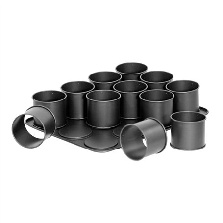 Zenker 7402 Plaque pâtisserie avec 12 mini moules ronds