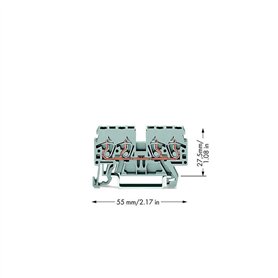 Wago 870–831 Rail DIN terminal Block