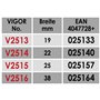 Vigor V2512 Jeu de spatules pour décoller les masses d'équilibrage 4 pièces