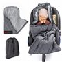 Zamboo Chanceliere Cosy Universelle 3M - Nid d'Ange Bebe pour Siege Auto avec Harnais 3 ou 5 Points (PRO)