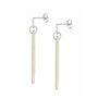Elli Boucles d'Oreilles Disque de Nacre Boucles d'Oreille Femme - (925/1000) Argent
