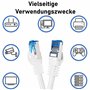 BIGtec cable ethernet 10 pièces - 0,15m CAT 7 cable rj45 15 centimètre LAN câble internet gigabit CAT7 Câble réseau blanc
