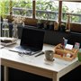 Relaxdays Distributeur de bureau 4 compartiments 1 tiroir porte-crayons bloc-notes organiseur fournitures HxlxP: 11 x 27, 5 x 15