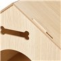 Relaxdays Niche intérieure, abri à Construire soi-même, pour Petits Chiens ou Chats, cabane en MDF, Nature