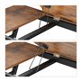 Relaxdays Support de Tablette pour lit & canapé, Mini Table Pliante, Bambou, réglable en Hauteur, Marron foncé - Noir
