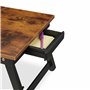 Relaxdays Support de Tablette pour lit & canapé, Mini Table Pliante, Bambou, réglable en Hauteur, Marron foncé - Noir