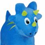 Relaxdays Animal Sauteur, Jouet en Forme de Dinosaure, Charge maximale : 50 kg, sans BPA, 3 Ans et Plus, Bleu et Vert