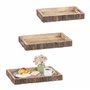 Relaxdays 3X Plateaux de Service
