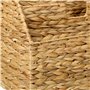 Relaxdays Porte-revues en Jacinthe d'eau, autoportant, 34 x 34 x 20 cm, Porte-journaux tissé avec 4 emplacements, Fibre végétale