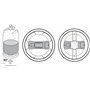 Truma Plaque de Tension pour LevelControl • pour Bouteilles de gaz en Aluminium • Support pour jauge de Niveau de gaz
