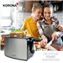 Korona 21250 Grille-pain double fente avec poches grillées | fentes extra larges pour rôtir américain | 4 sacs à pain réutilisab